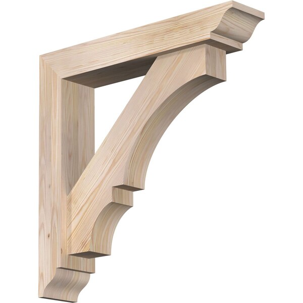 Ekena Millwork Balboa Traditional Smooth Bracket w/ Offset Brace, Douglas Fir, 5 1/2"W x 28"D x 28"H BKT0604X28X28BOA01SDF - main